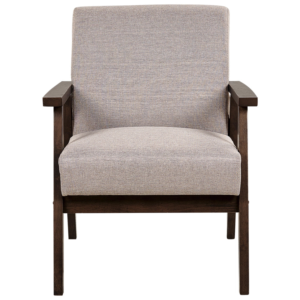 Poltrona Grigio Talpa poliestere tappezzeria design retrò struttura in legno soggiorno