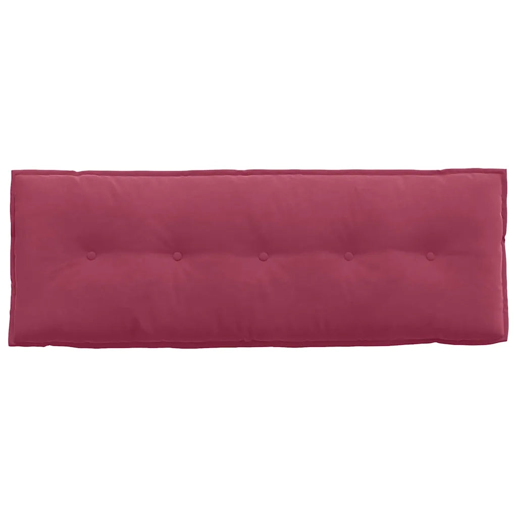 Cuscino per Schiena Rosso Vino 140 x 50 cm Tessuto in Cords