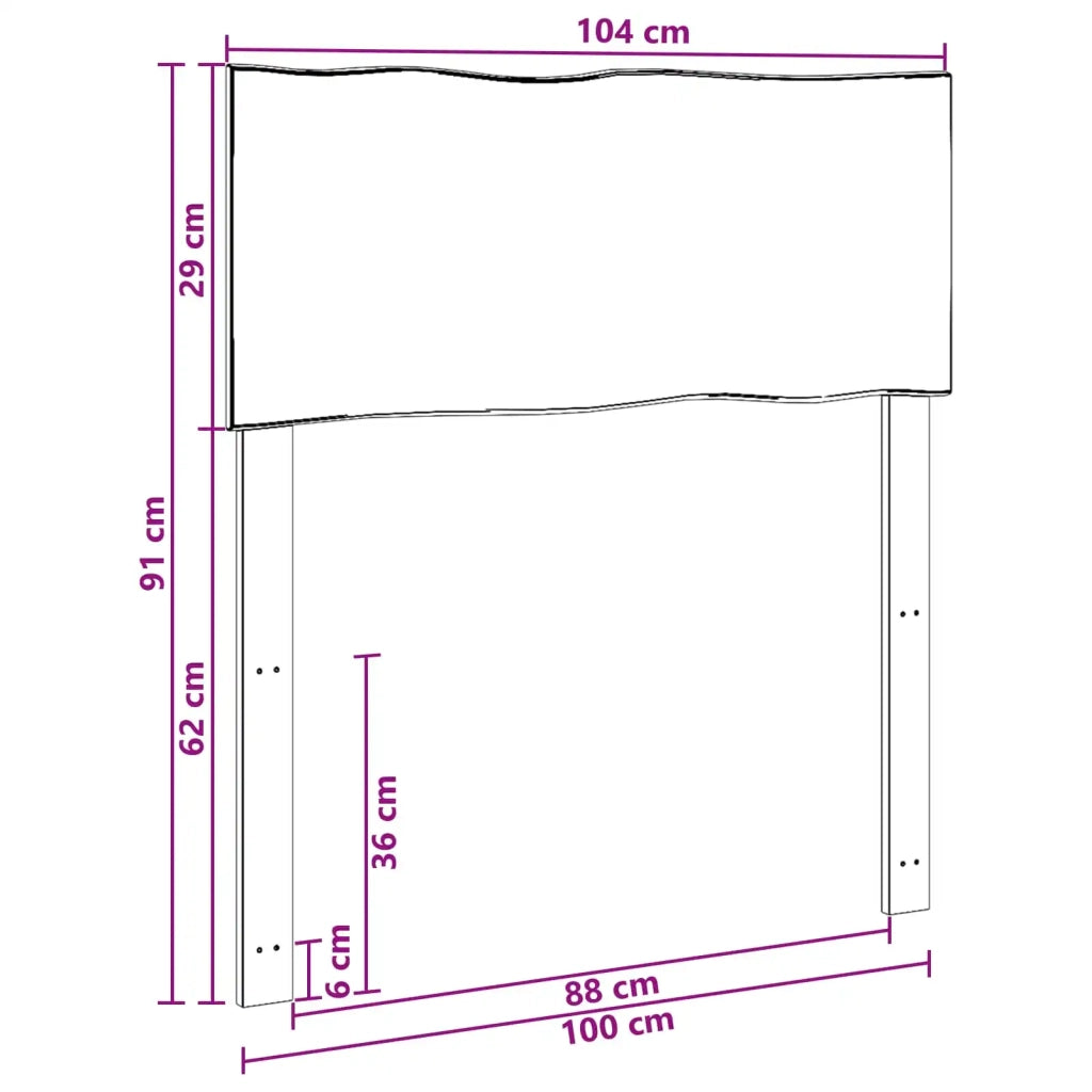 Testiera con bordo vivo ROSTOCK Bianco 100 cm 903301
