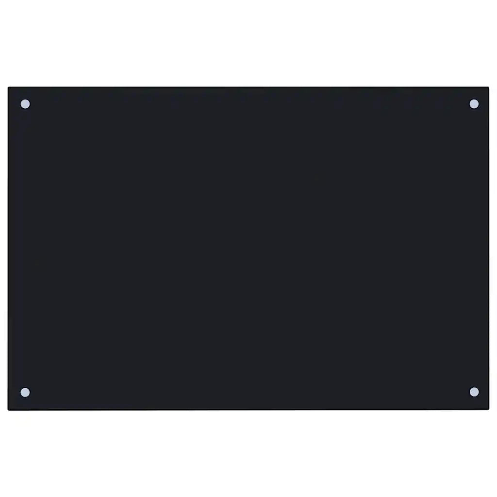 Paraschizzi per Cucina Nero 90x60 cm in Vetro Temperato