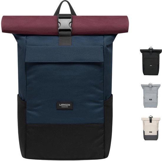 Borsa da Spalla Universale per Uomo Donna Blu Rosso - Nr. 4 - Borsa con Tasca per Laptop per Università, Lavoro & Bicicletta - Grande Borsa - Impermeabile