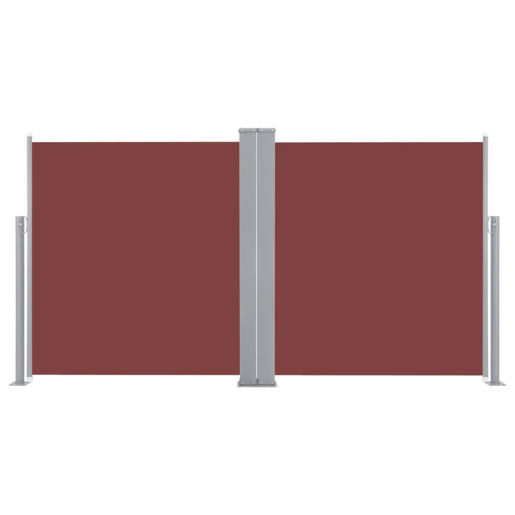 Tenda da sole laterale retrattile/schermo protettivo per patio giardino terrazza balcone 120 x 600 cm marrone 02_0007406
