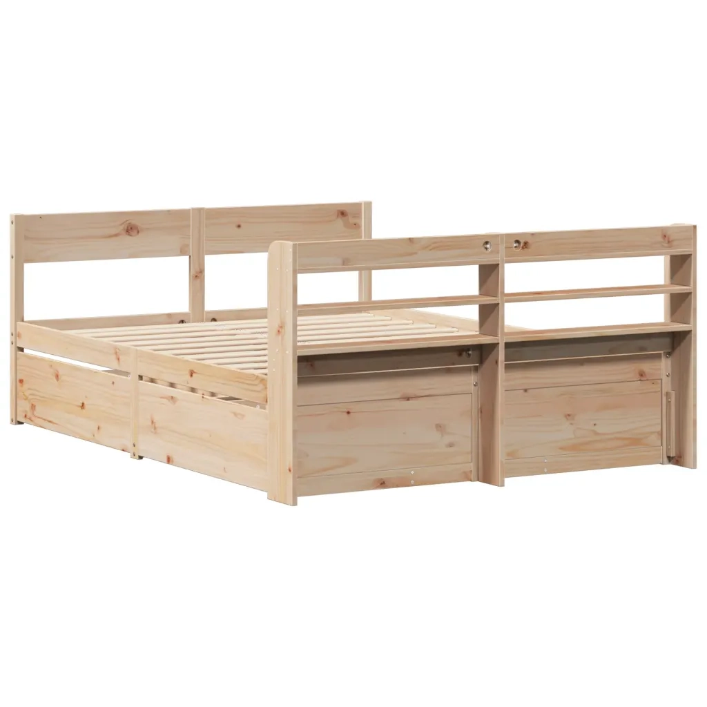 Letto senza Materasso 150x200 cm in Legno Massello di Pino 3307119