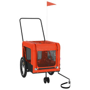 Rimorchio da Bici per Animali Arancione e Nero Oxford e Ferro CFW8745774