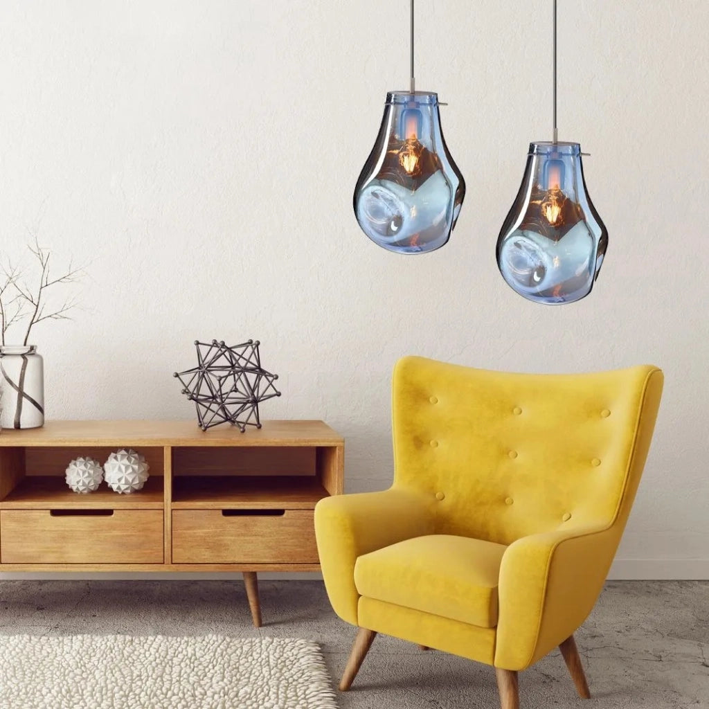 Lampada Di Soffitto Pensile Di Vetro APP327-1CP Blue