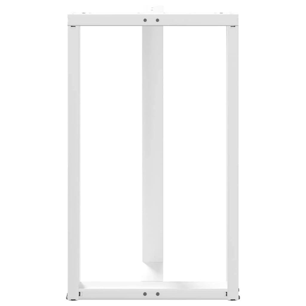 Set di 2 gambe regolabili per tavolo da bar a forma di T 60 x 35 x 100 cm design moderno acciaio bianco 02_0057355