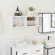 Mobile da Bagno a Parete Bianco 80x25x30cm in Legno Multistrato 860076