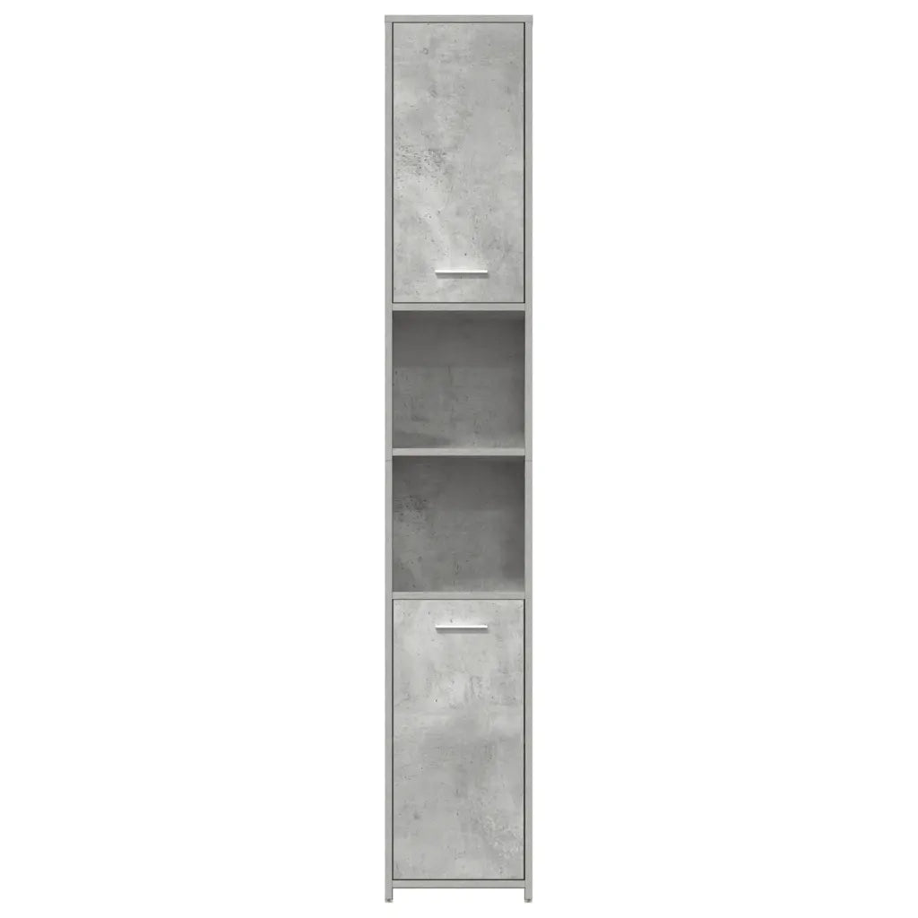 Armadio da Bagno Grigio Cemento 30x30x183,5 cm in Truciolato cod mxl 8069