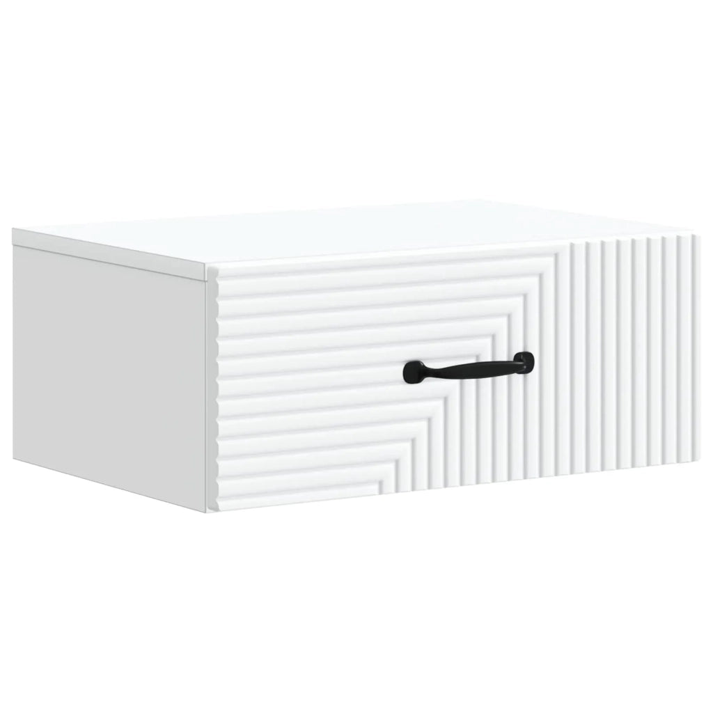 Mobiletto da notte a muro 2 pcs Bianco 49 x 34,5 x 20 cm 898616