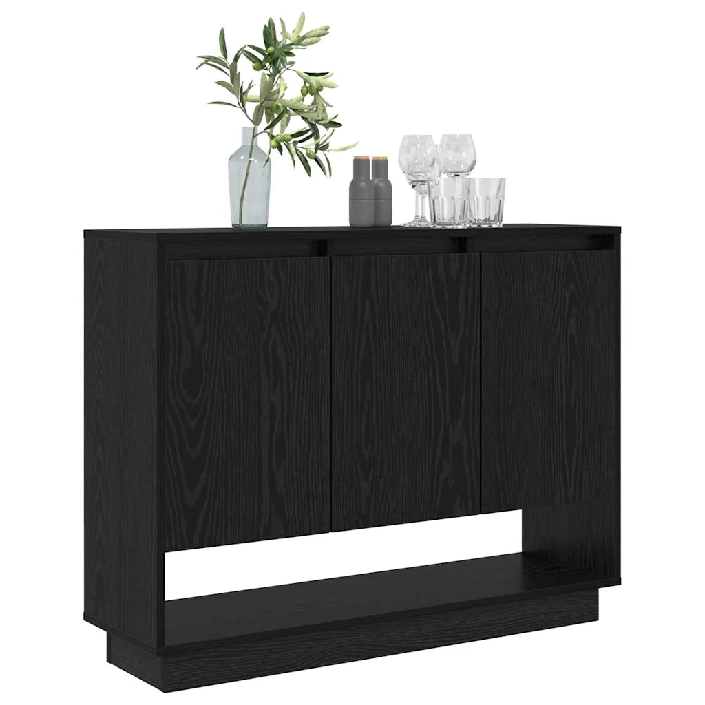 Credenza-Buffet-Armadio da cucina Rovere Nero 97 x 29 x 75 cm Legno multistrato