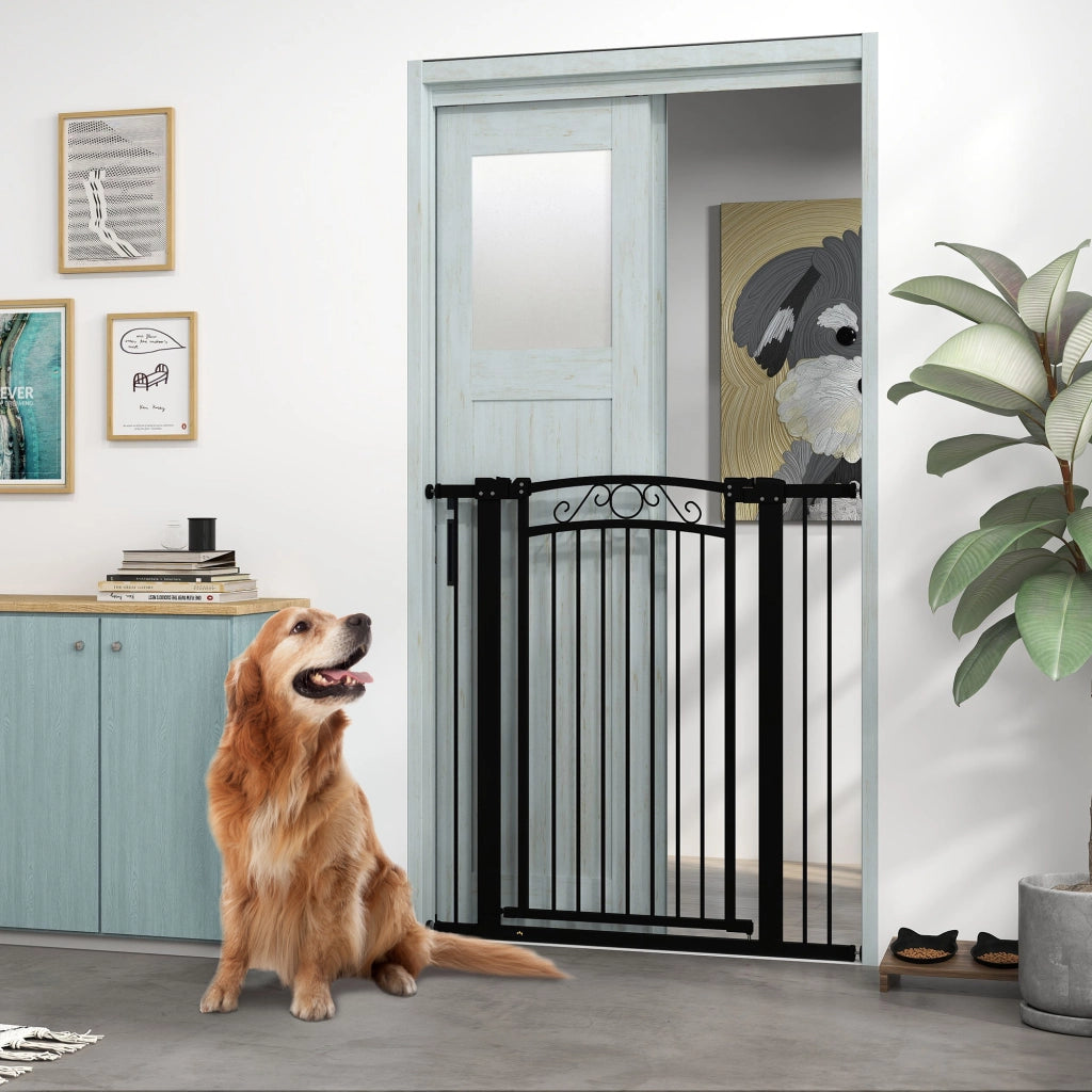 Barriera per Cani con Larghezza Regolabile 76-104 cm ¨C zephmum ¨C Nero