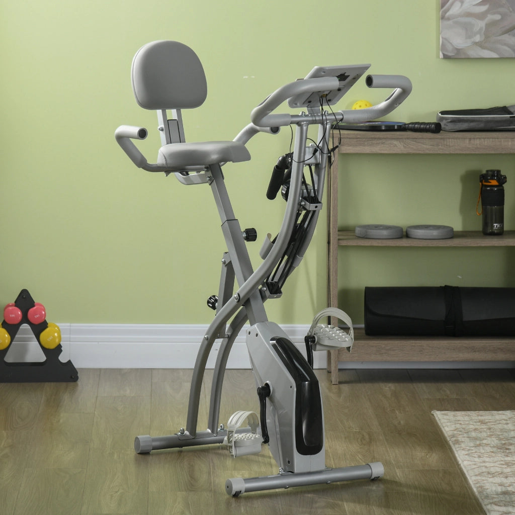 Bicicletta da camera pieghevole ¨C zephmum ¨C 8 livelli resistenza magnetica, sensori manubrio, schermo LCD