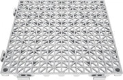 Tegoli per pavimento intercambiabili 50 pezzi tegoli per pavimento con funzione di drenaggio, pavimento 30x30cm, tegoli quadrati per esterno, pavimento in PVC per bagno, piscina, toilette, colore grigio