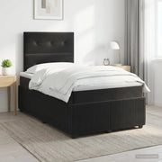 Letto box spring con materasso Nero 120 x 200 cm Velluto 3454585