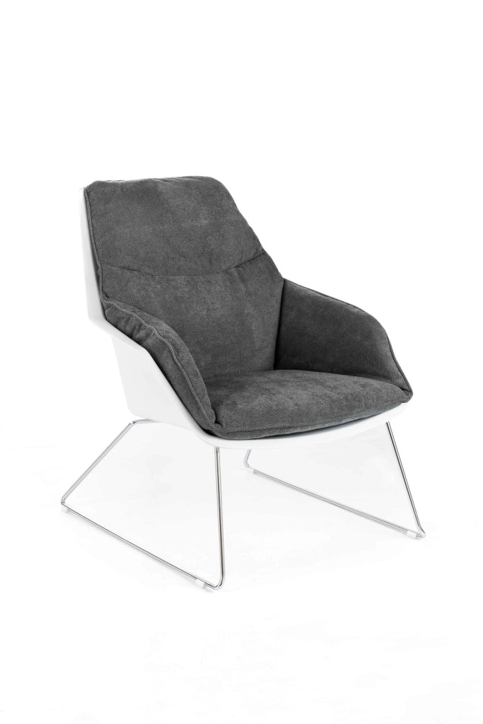 Poltrona in polipropilene grigio scuro 85 cm x 74 cm H. 86 cm
