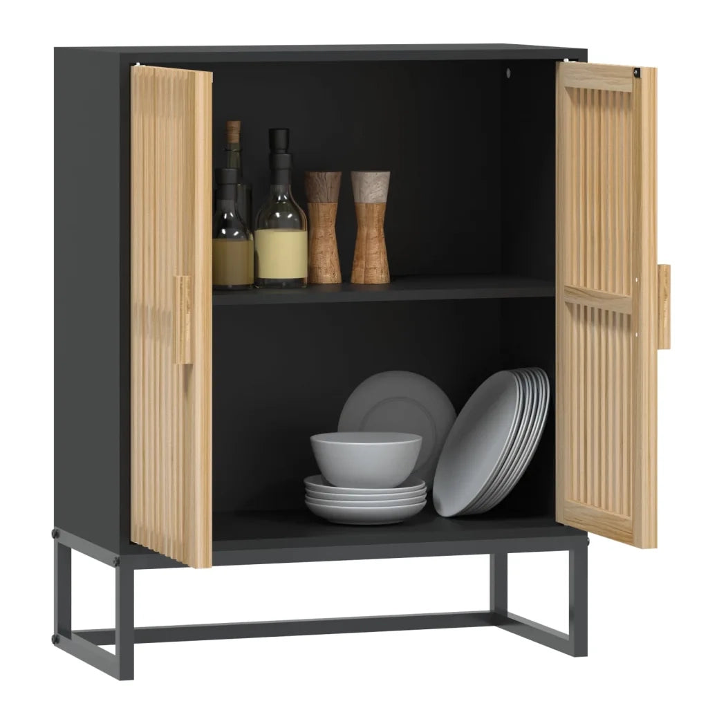 Credenza Nera 60x30x75 cm in Legno Multistrato 352110