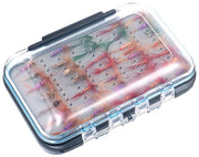 Kit di Volo 64 Pezzi - Scatola di Tackle Idrorepellente - Haken di Qualità - Volo Secco / Terrestre - Peso Leggero - Per Pescare Trota - Pescacavo