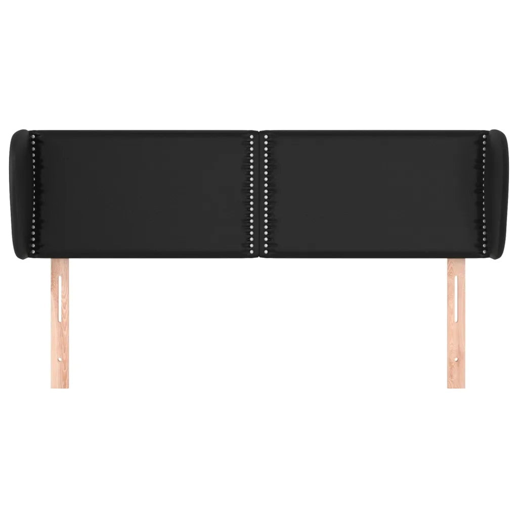 Testiera ad Orecchio Nera 147x23x78/88 cm in Similpelle