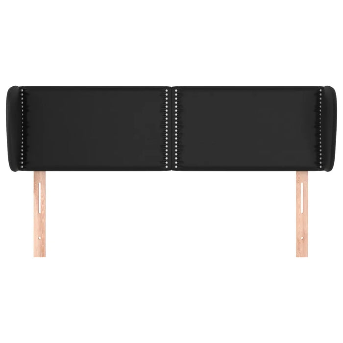 Testiera ad Orecchio Nera 147x23x78/88 cm in Similpelle