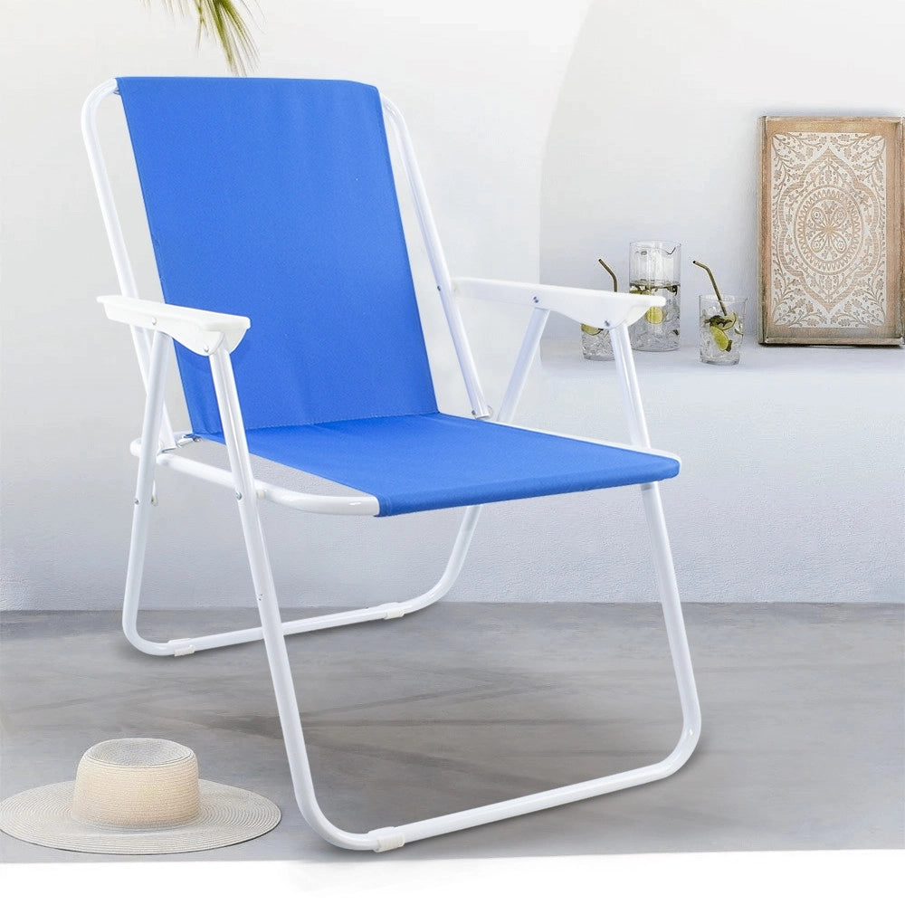 Trade Shop - Sedia Relax Spiaggina Mare Giardino In Acciaio Pieghevole Campeggio Tinta Unita 285004 -