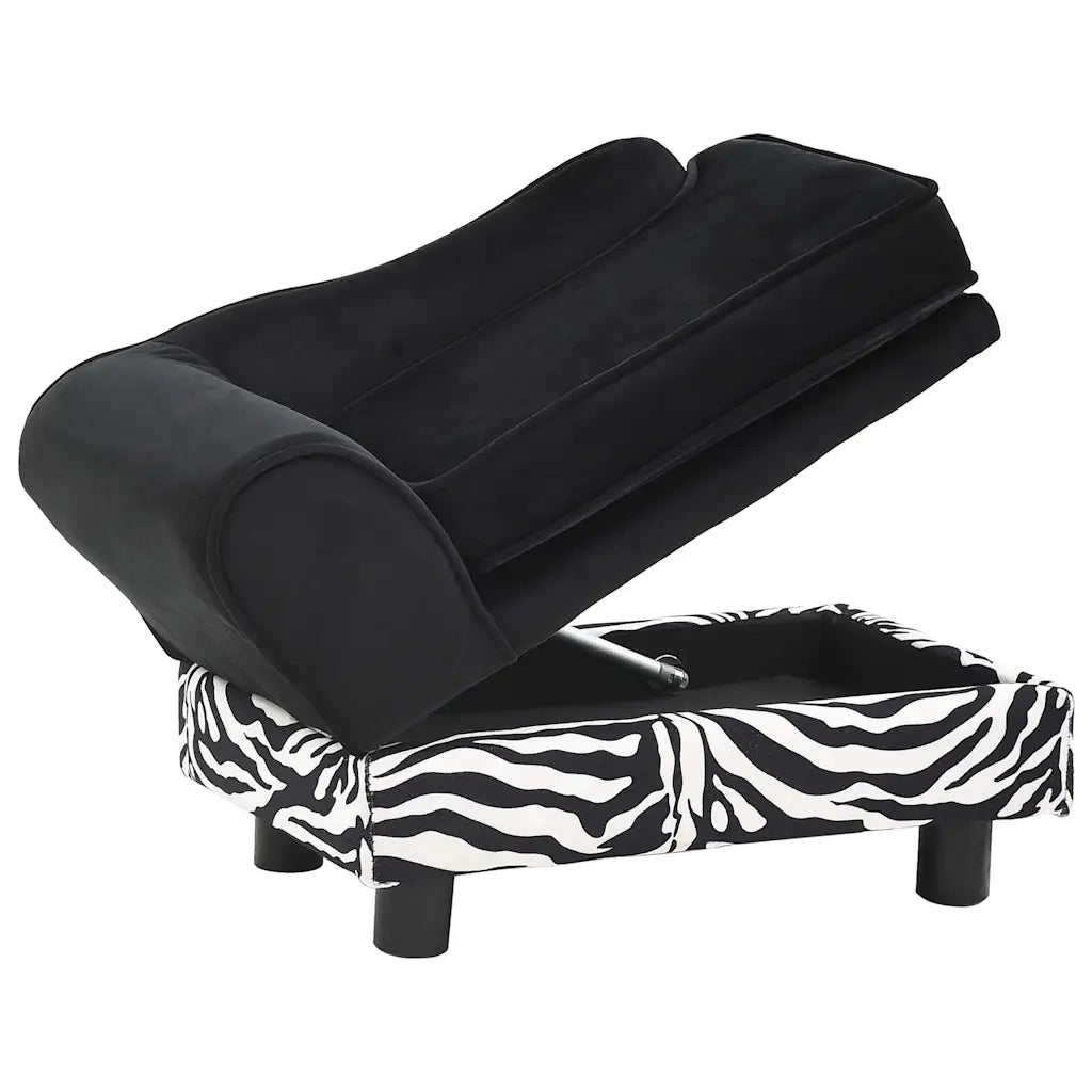 Divano per Cani Nero 57x34x36 cm in Peluche 170939