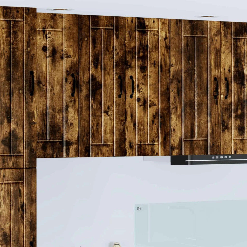 Pensile da cucina | Armadietto a muro LUCCA Rovere Fumo 30 x 31 x 80 cm