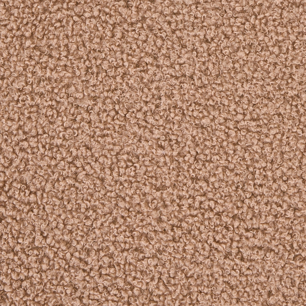 Pouf marrone chiaro Rivestimento in bouclé Pouf a forma di U Design moderno Accessori per il soggiorno
