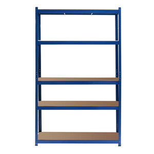 Scaffale per carichi pesanti blu 100x50x204cm Scaffale a incastro 5 ripiani 200kg/piano