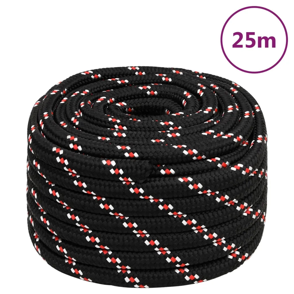 Corda Nautica Nera 20 mm 25 m in Polipropilene cod mxl 47705