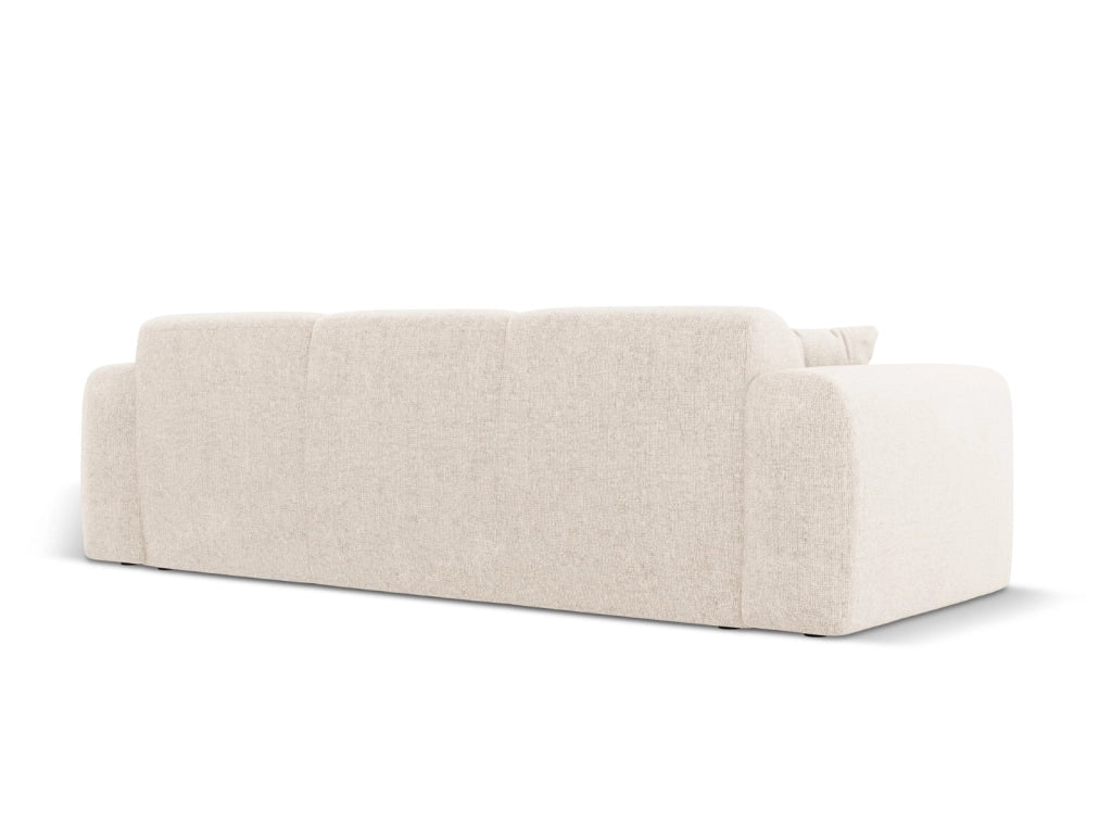 Cosmopolitan Design - Divano "Nolio" 3 posti in ciniglia beige chiaro 
