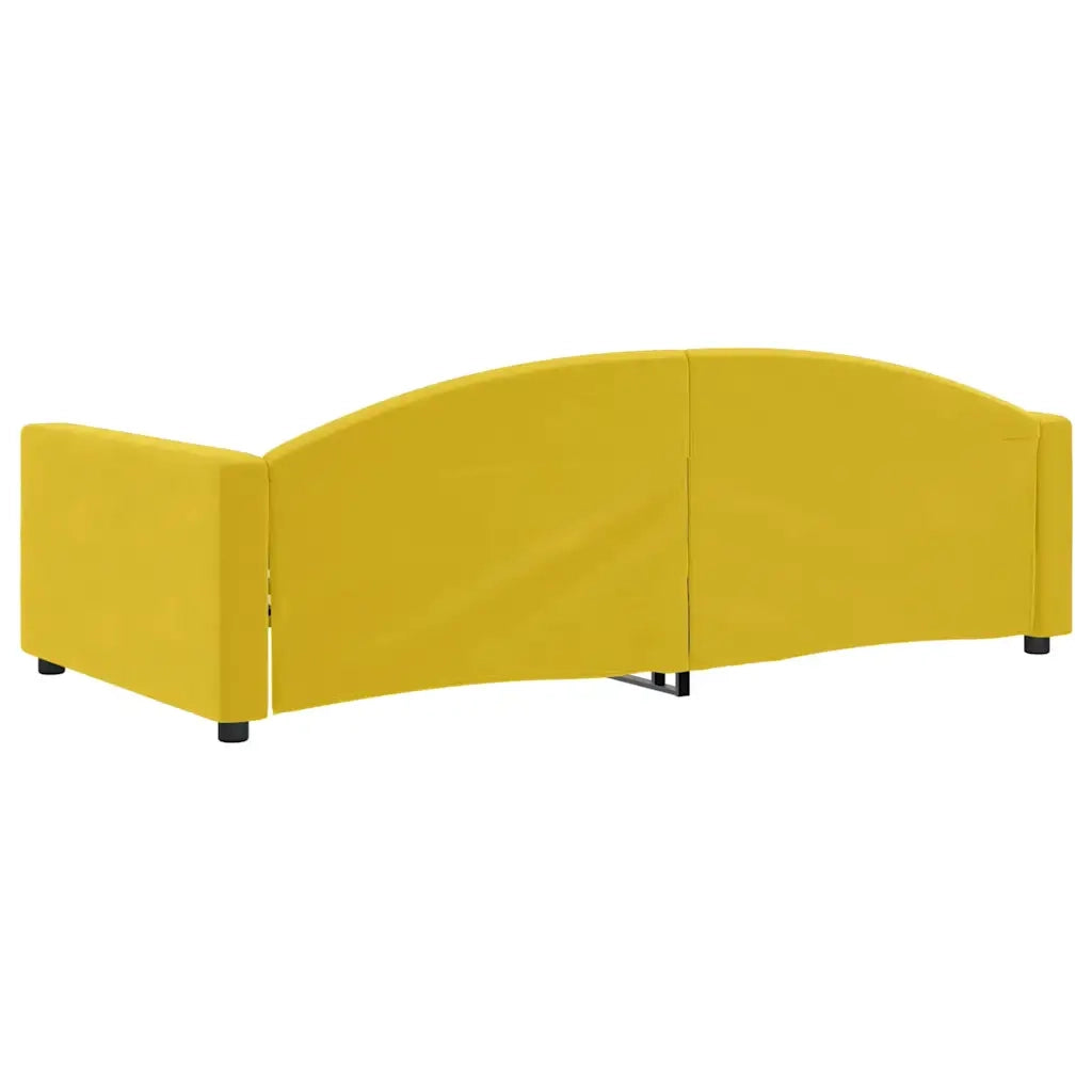 vidaXL Letto da Giorno Giallo 100x200 cm in Velluto