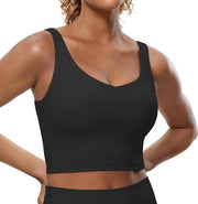 Sportbeha con V in testa per donne - Crop Top comodo con insertione di busto