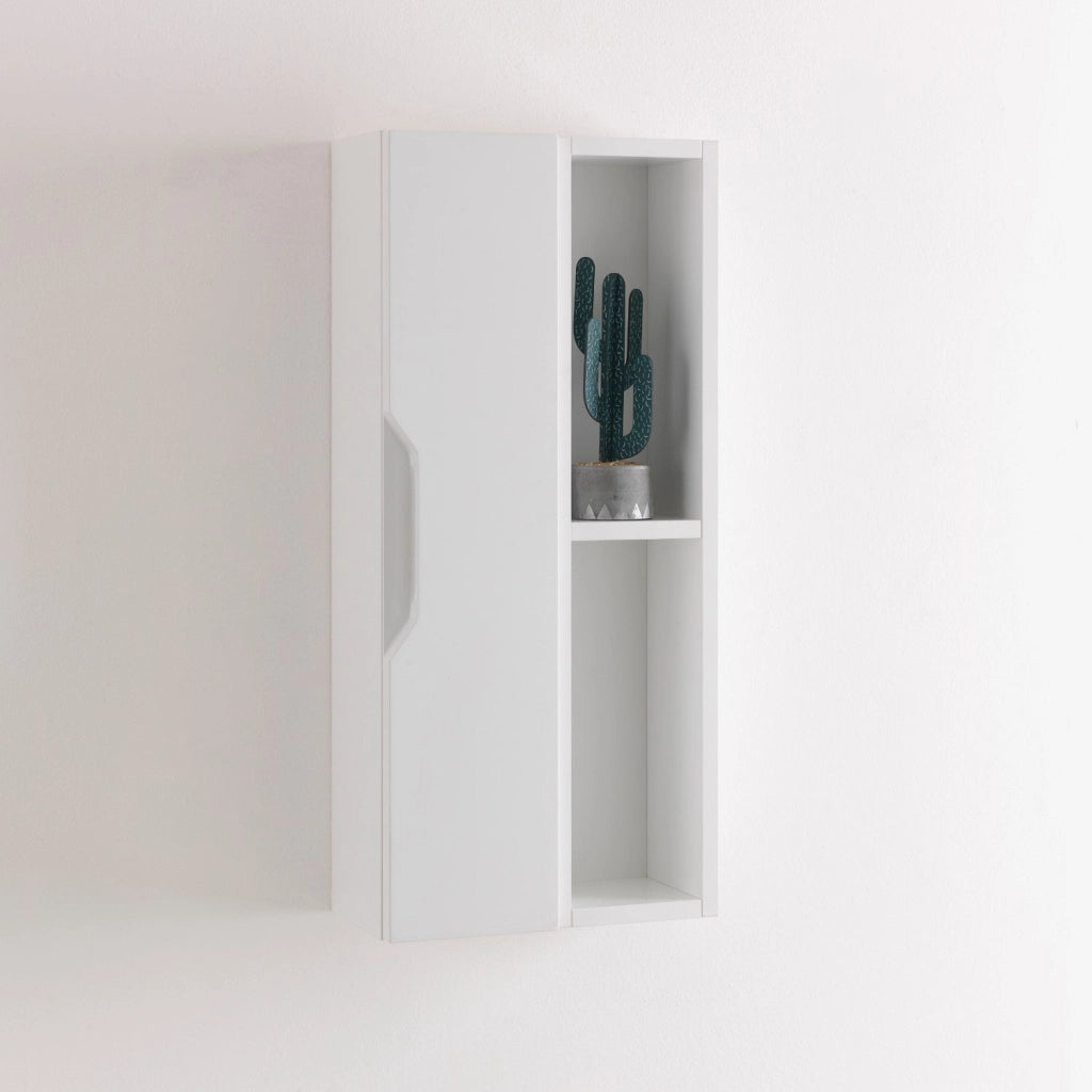 Pensile da Soggiorno 1 Anta Soft Close 17,5x16x78,2 cm TFT Belsk Bianco Opaco