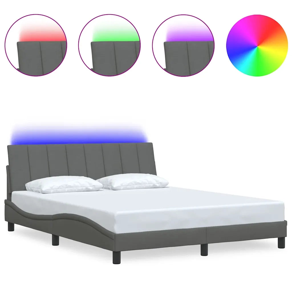 Giroletto senza Materasso Hanko Grigio Scuro 160x200 cm Tessuto 3310469