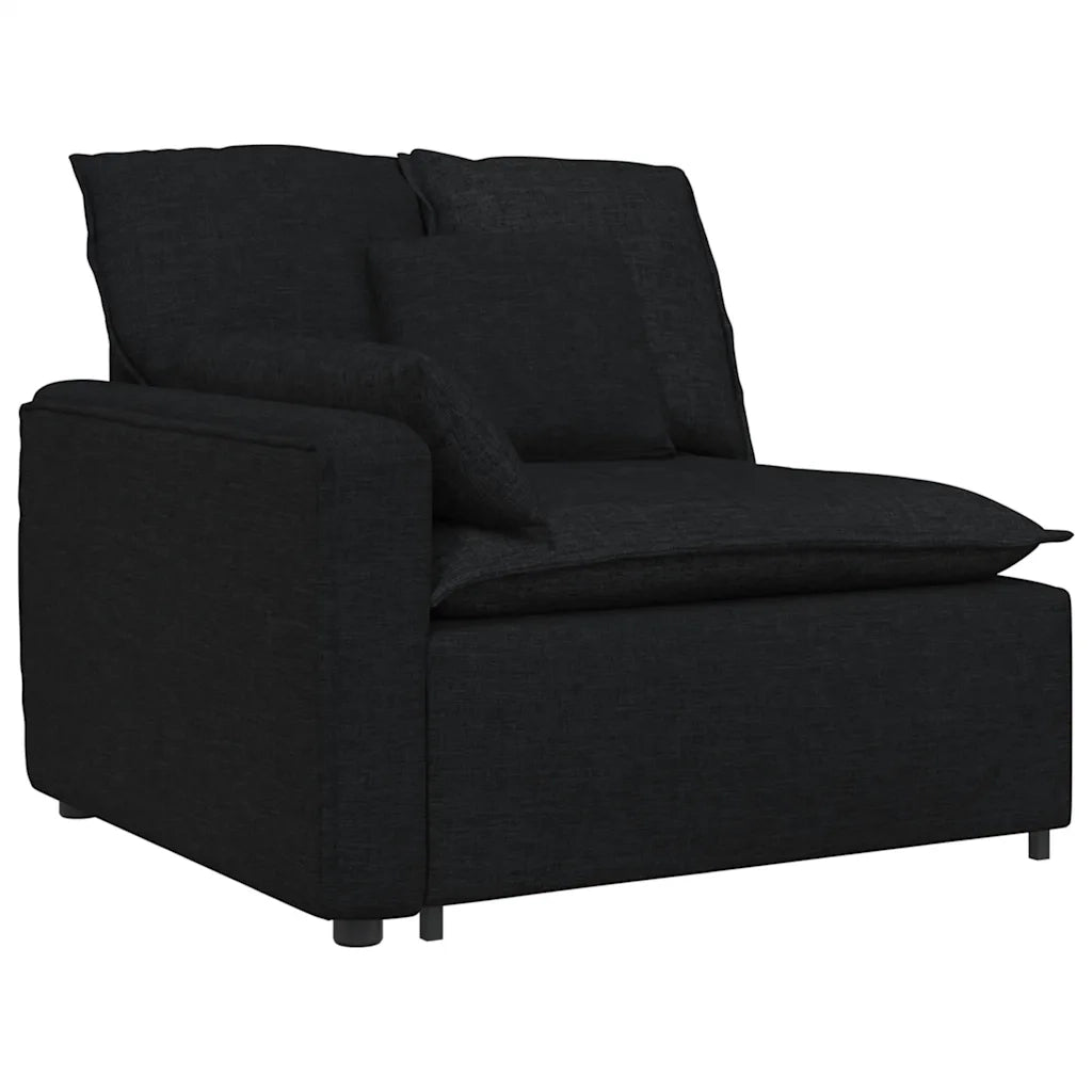 Divano Modulare con Cuscini Nero 3321089