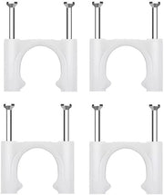 Cavi a terra - Nageli con cavo - Facili da installare - Bianchi - Fissaggio cavo - 25 pezzi - Adatto per uso domestico - 30mm