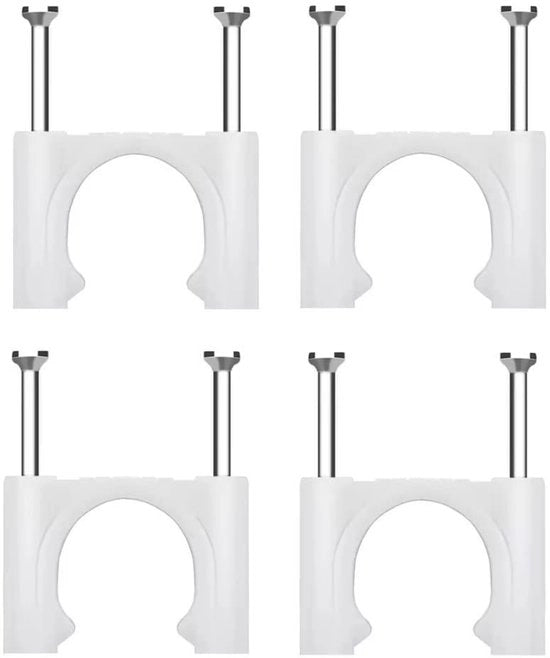 Cavi a terra - Nageli con cavo - Facili da installare - Bianchi - Fissaggio cavo - 25 pezzi - Adatto per uso domestico - 30mm