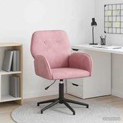 Sedia da scrivania girevole 54 x 55 x 90 cm Rosa Velluto (V) 42034347