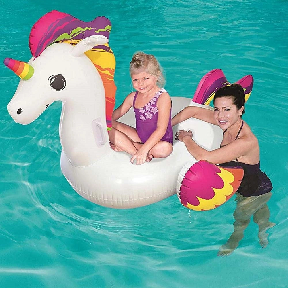 Trade Shop - Unicorno Fashion Luxury Cavalcabile Gigante 150 X 117 Cm Cavallo Arcobaleno -