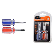 Trade Shop - Set 2 Pz Cacciavite Nano Con Punta Magnetica A Taglio E A Stella 6mm 38mm 91894 -