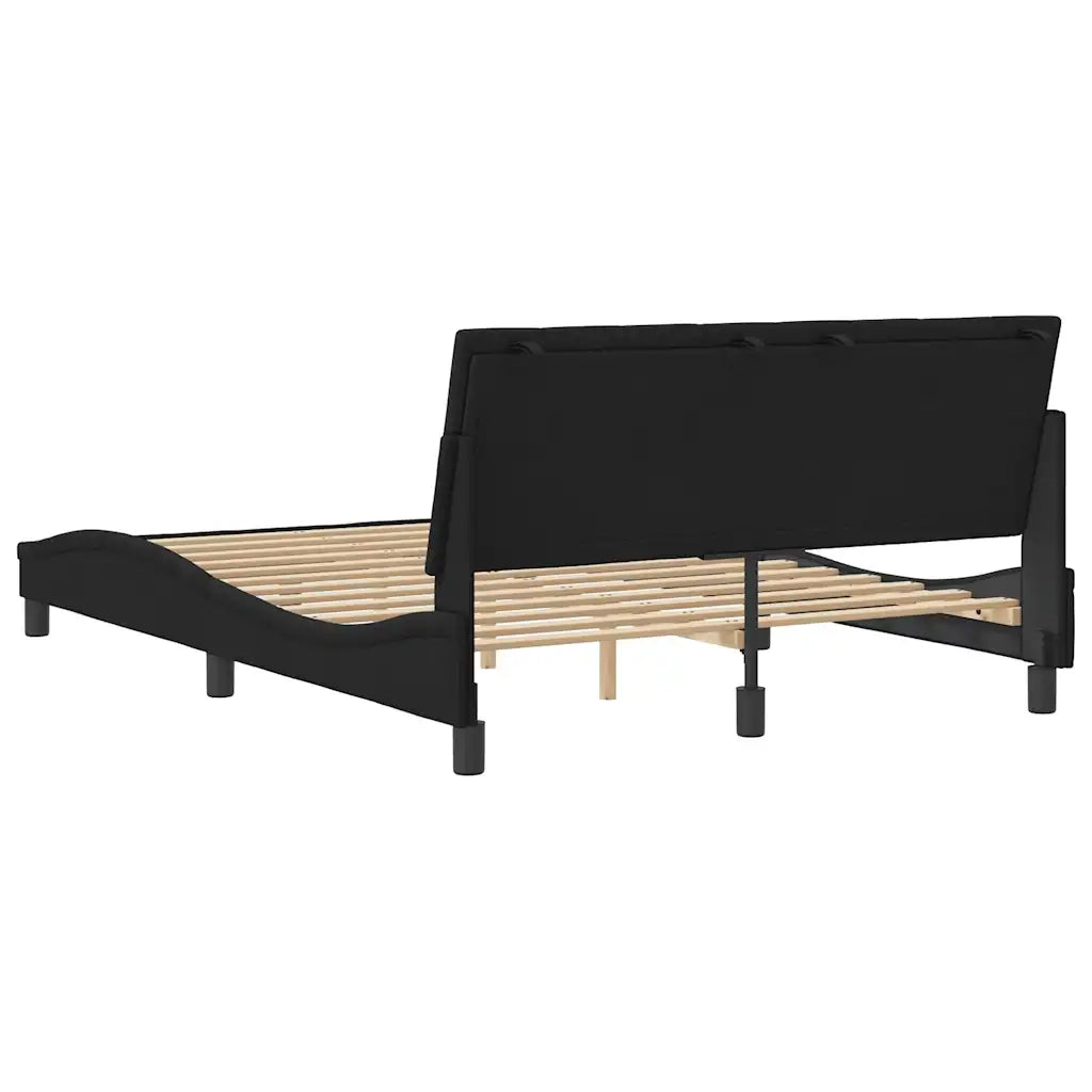 Giroletto senza Materasso Hanko Nero 140x190 cm in Velluto