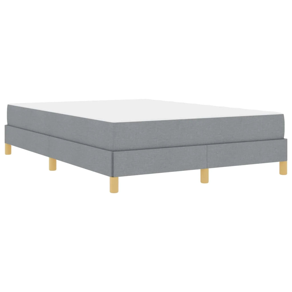 Letto a molle con materasso Grigio chiaro 140 x 200 cm Tessuto