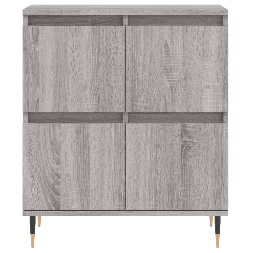 Credenze 3 pz | Madia | Buffet da pranzo | Armadio da pranzo Grigio Sonoma in Legno Multistrato