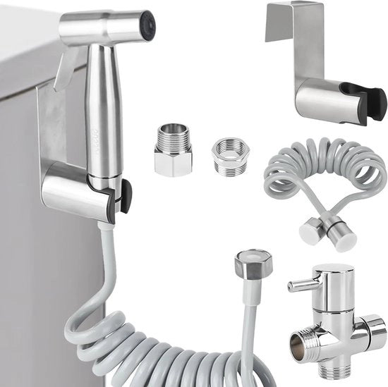 Set di Doccia per Bidet - Acciaio Inossidabile - Per Igiene Personale