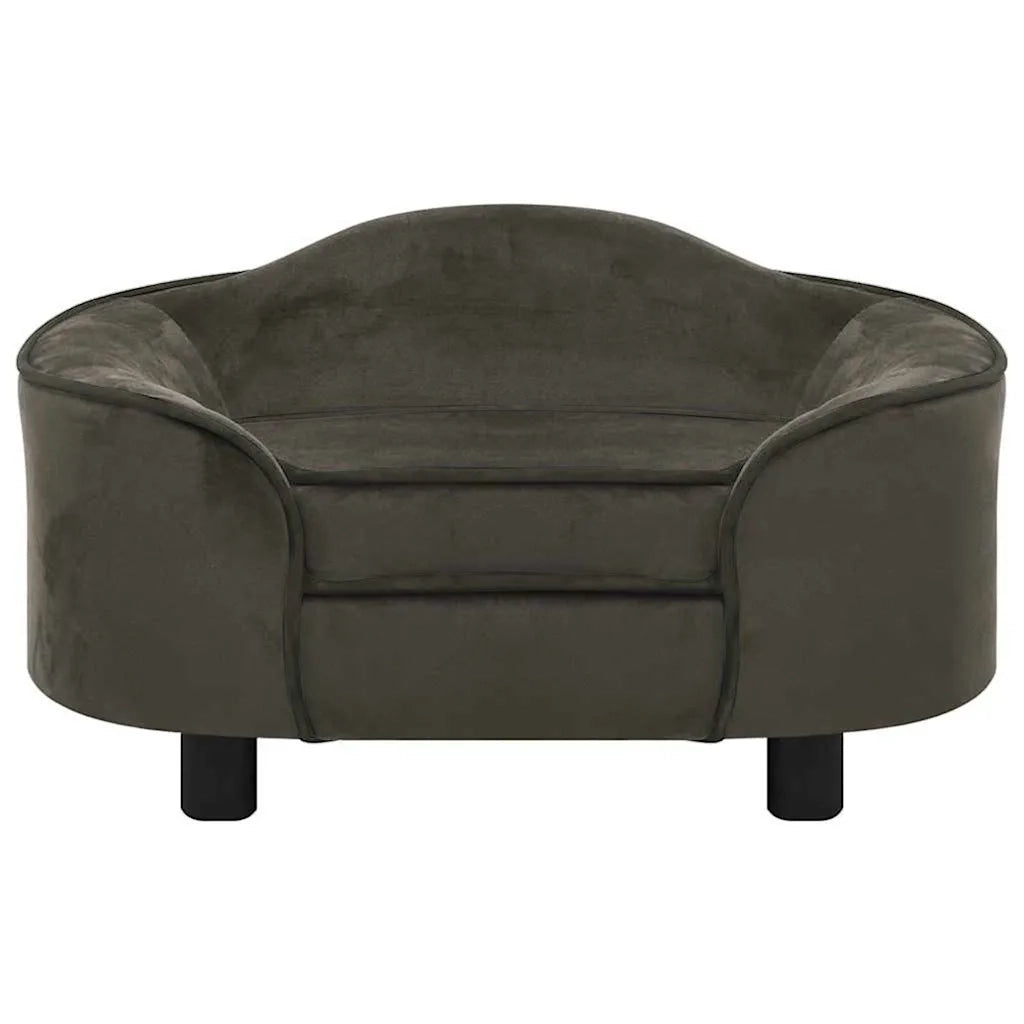 Divano per Cani Grigio Scuro 67x47x36 cm in Peluche CFW7006734