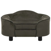 Divano per Cani Grigio Scuro 67x47x36 cm in Peluche CFW7006734