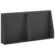 Muro di contenimento 2 pz 40 x 12 x 50 cm Acciaio Nero 8015255