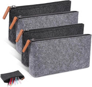 Etui 4-dellizzato in vilt, dimensioni 22×11cm, con chiusura a rits, contenitore multifunzionale per matite, pennarelli e pennelli in velluto.