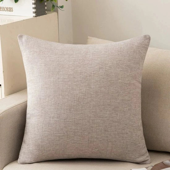 Set di 2 copri cuscino, copri cuscini di cotone e lino per divano, divano letto, soggiorno, casa, copri cuscini a strisce orizzontali (50*70cm) - Khaki