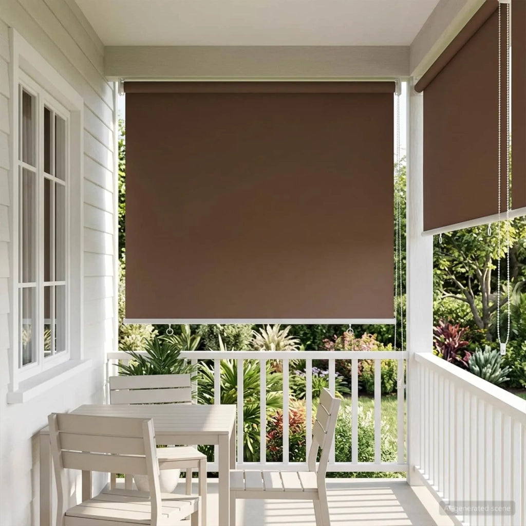 Voletta a rullo | Tenda a rullo con protezione UV Tortora 100 x 140 cm